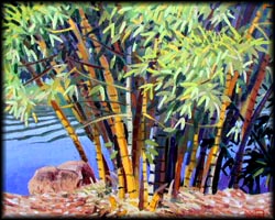 Pintura de bambúes